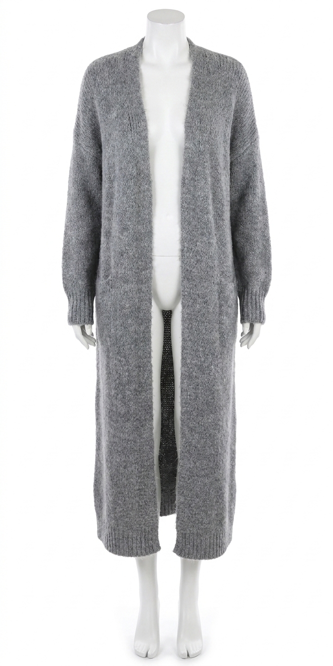 NEW GIGI MODA intimo long cardigan in charcoal